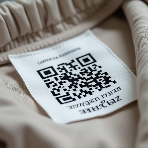 QR code displaying garment carbon data